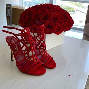 Sergio Rossi red sandals